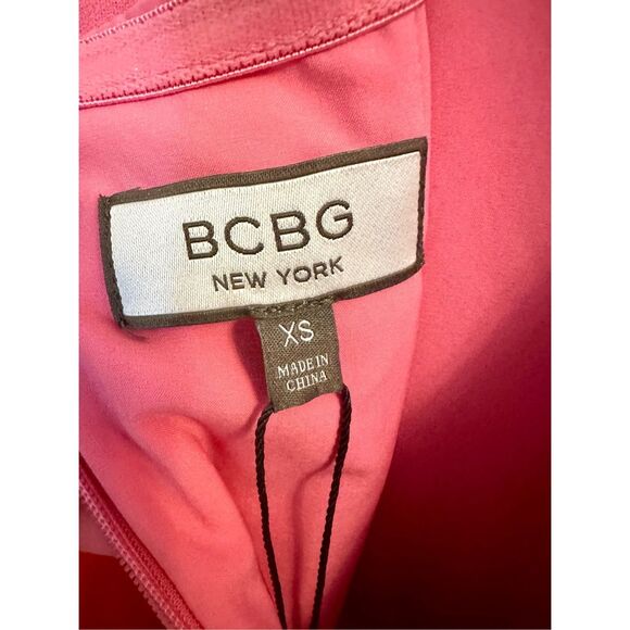 NWT BCBG bold color block strapless mini dress  Size XS - Picture 7 of 10